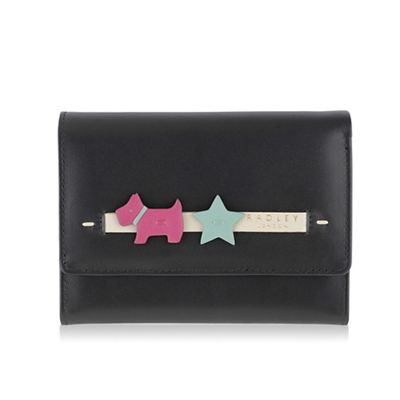 Medium black leather 'Charm' purse